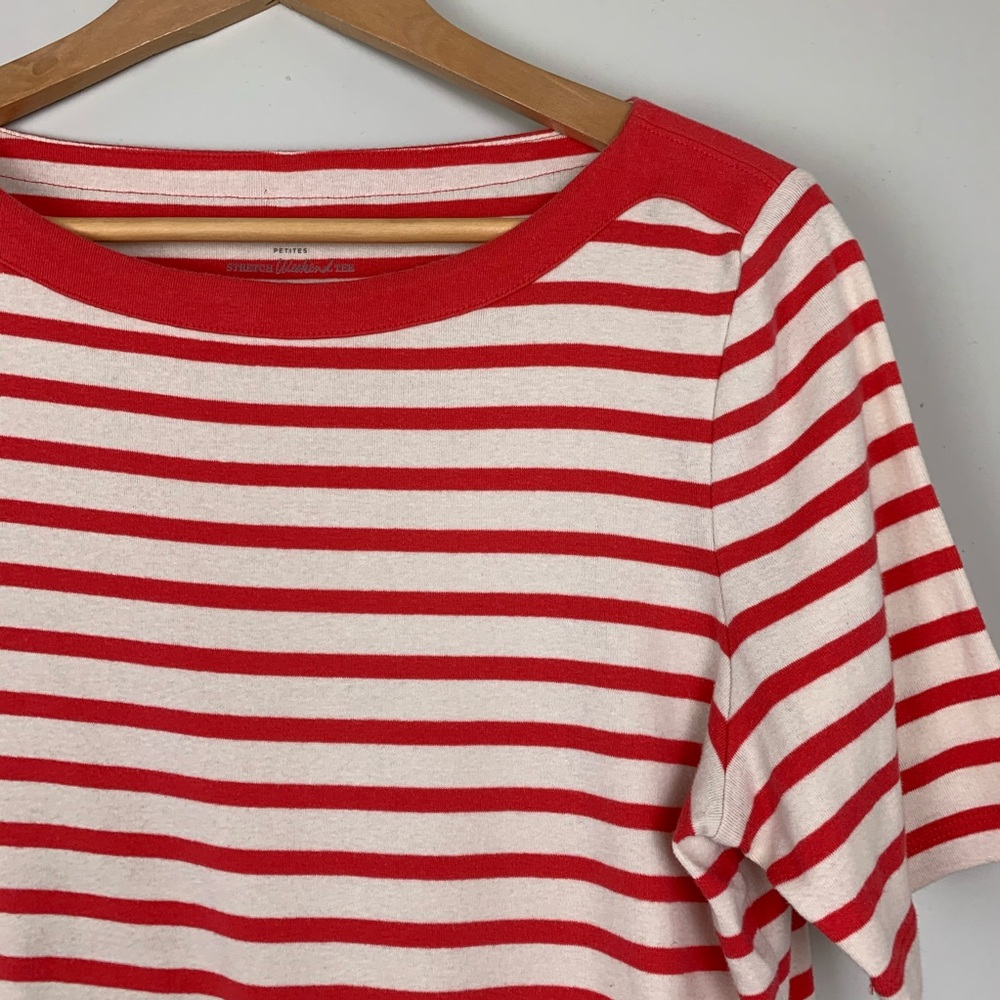 🚫SOLD🚫Talbots Petite Stripe Stretch Tee A12-918 - Picture 2 of 8